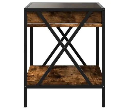 Öökapp Led-Tuledega, Suitsutatud Tamm, 40X40X49 Cm Öökapp Led-Tuledega, Suitsutatud Tamm, 40X40X49 Cm