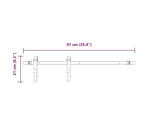 Bīdāmo Skapju Durvju Komplekts 91 Cm Oglekļa Tērauds Vidaxl