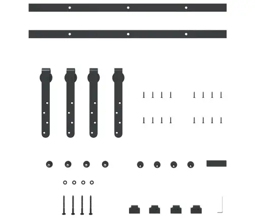 Lükandkapi Uksekomplekt 122 Cm Süsinikterasest