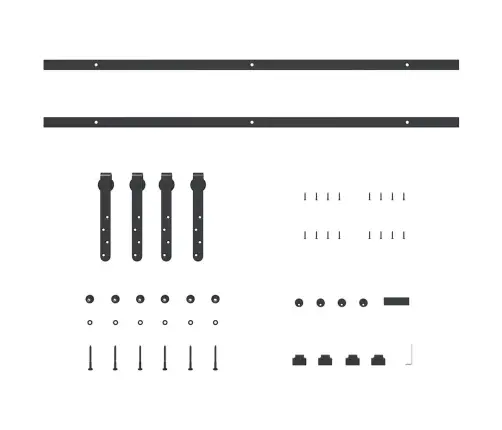 Lükandkapi Uksekomplekt 200 Cm Süsinikterasest