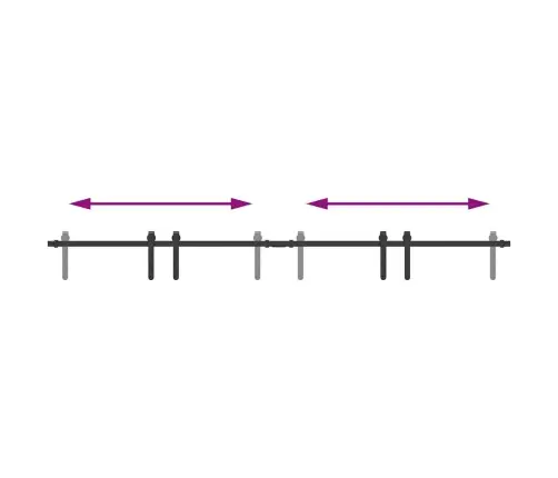 Lükandkapi Uksekomplekt 200 Cm Süsinikterasest