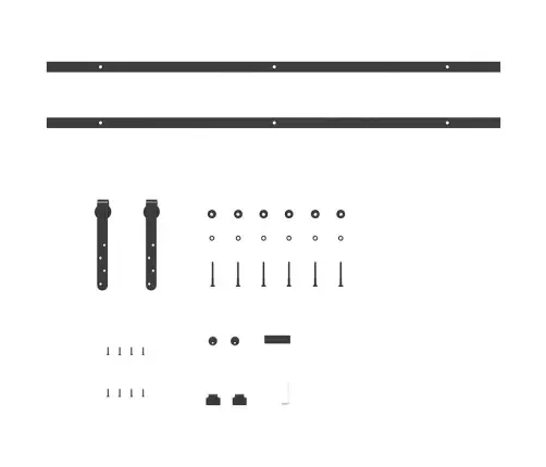 Lükandkapi Uksekomplekt 213 Cm Süsinikterasest