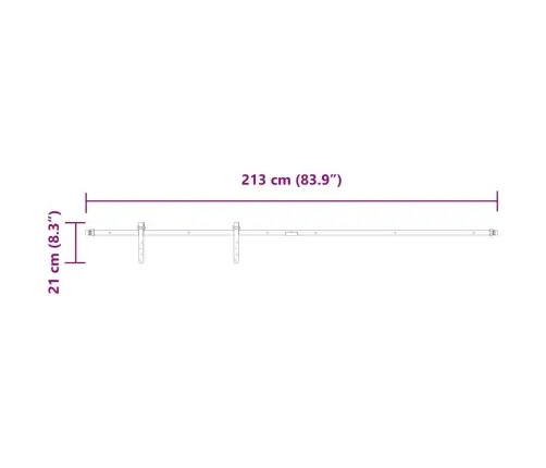 Lükandkapi Uksekomplekt 213 Cm Süsinikterasest