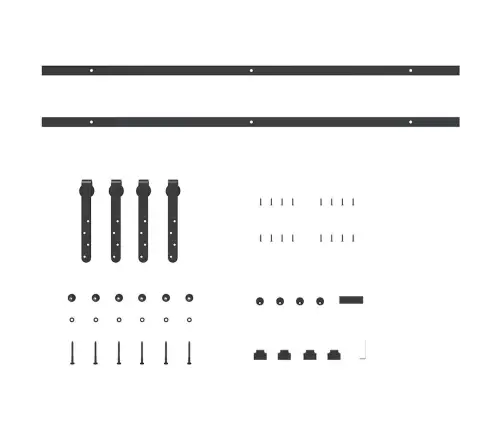 Bīdāmo Skapju Durvju Komplekts 213 Cm Oglekļa Tērauds Vidaxl
