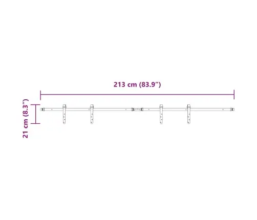 Bīdāmo Skapju Durvju Komplekts 213 Cm Oglekļa Tērauds Vidaxl
