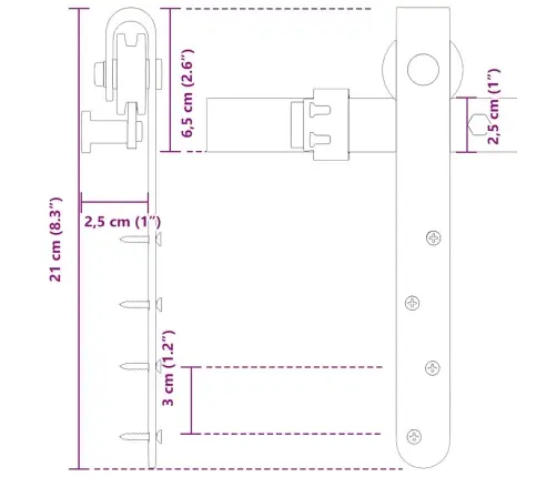 Bīdāmo Skapju Durvju Komplekts 213 Cm Oglekļa Tērauds Vidaxl