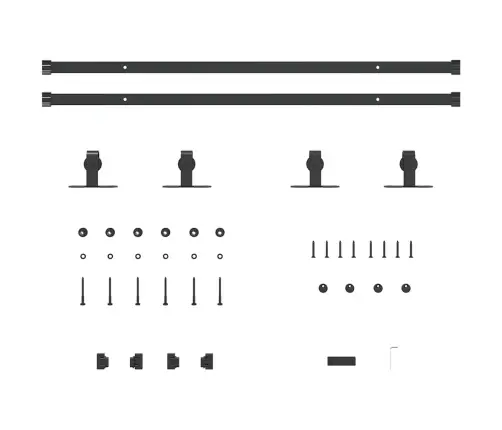 Stumdomų Spintelių Durų Komplektas 183 Cm Anglinis Plienas