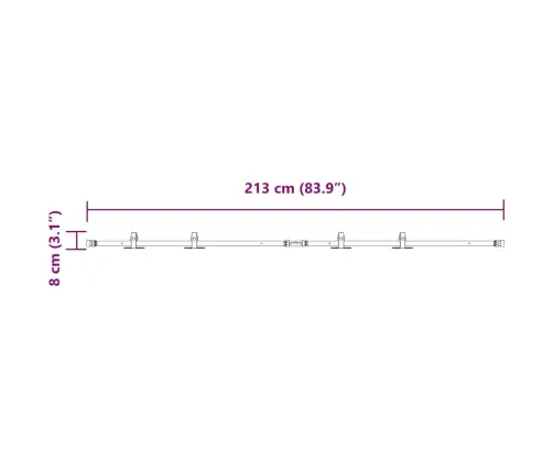 Stumdomų Spintelių Durų Komplektas 213 Cm Anglinis Plienas