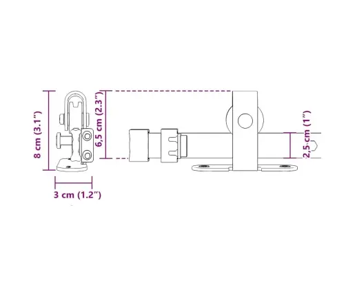 Stumdomų Spintelių Durų Komplektas 213 Cm Anglinis Plienas