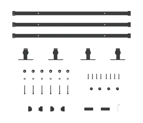 Bīdāmo Skapju Durvju Komplekts 244 Cm Oglekļa Tērauds Vidaxl