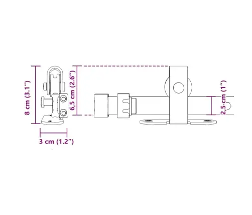 Bīdāmo Skapju Durvju Komplekts 244 Cm Oglekļa Tērauds Vidaxl