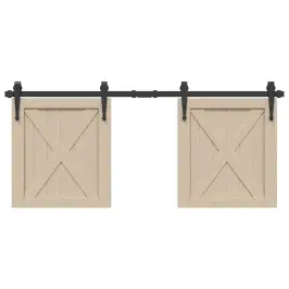 Bīdāmo Skapju Durvju Komplekts 122 Cm Oglekļa Tērauds Vidaxl