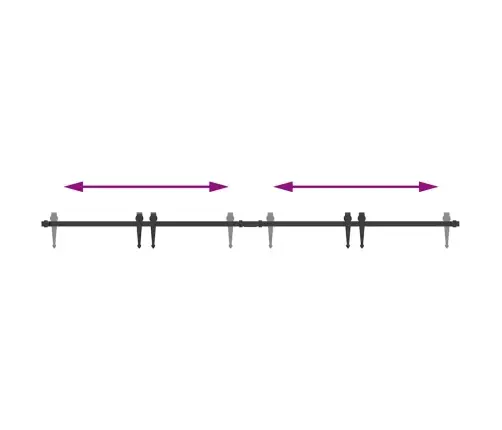 Lükandkapi Uksekomplekt 200 Cm Süsinikterasest