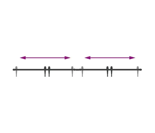 Bīdāmo Skapju Durvju Komplekts 213 Cm Oglekļa Tērauds Vidaxl