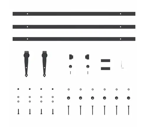 Stumdomų Spintelių Durų Komplektas 244 Cm Anglinis Plienas