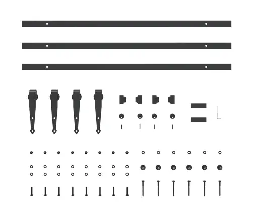 Lükandkapi Uksekomplekt 244 Cm Süsinikterasest