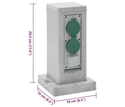 Āra Kontaktligzda Ar Tapu, 4-Virzienu, 16X16X29,5 Cm Vidaxl