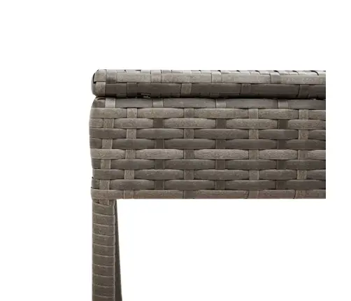 3-Osaline Päevitustool Istmepadjaga Hall, Polürotang 3-Osaline Päevitustool Istmepadjaga Hall, Polürotang