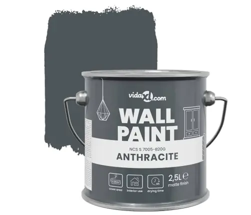 Sienu Krāsa Antracīta 2.5 L Vidaxl