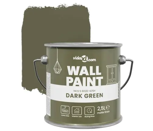 Sienu Krāsa Tumši Zaļa 2.5 L Vidaxl