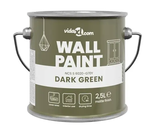 Sienu Krāsa Tumši Zaļa 2.5 L Vidaxl