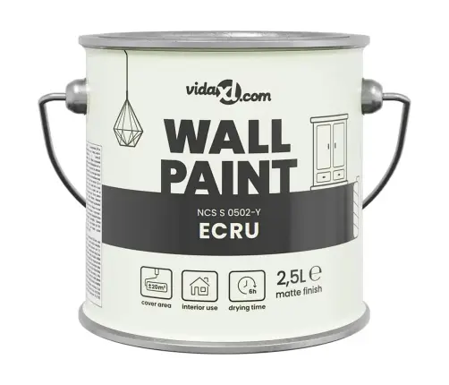 Sienu Krāsa Ekrū 2.5 L Vidaxl