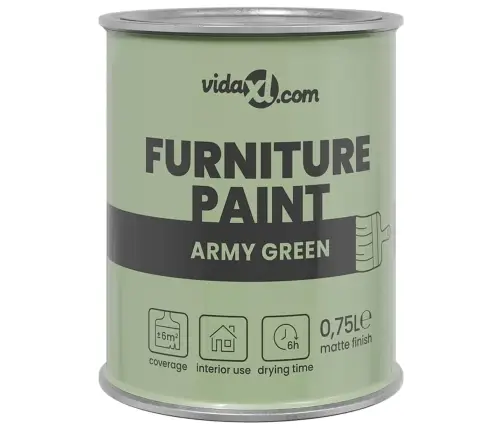 Mēbeļu Krāsa Armijas Zaļa 0.75 L Vidaxl