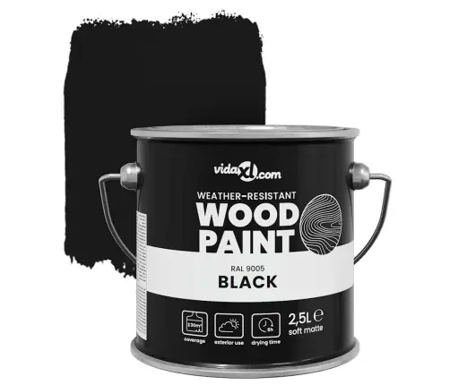 Puiduvärv Must 16,5 X 16,5 X 15,9 Cm Seinaprindid