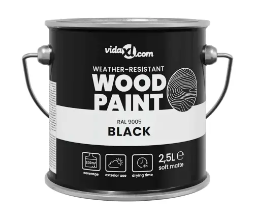 Puiduvärv Must 16,5 X 16,5 X 15,9 Cm Seinaprindid