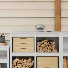 Medienos Dažai Pilka 16,5 X 16,5 X 16 Cm Sienos Spausdinimas