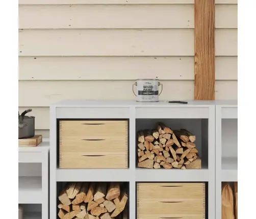 Medienos Dažai Pilka 16,5 X 16,5 X 16 Cm Sienos Spausdinimas