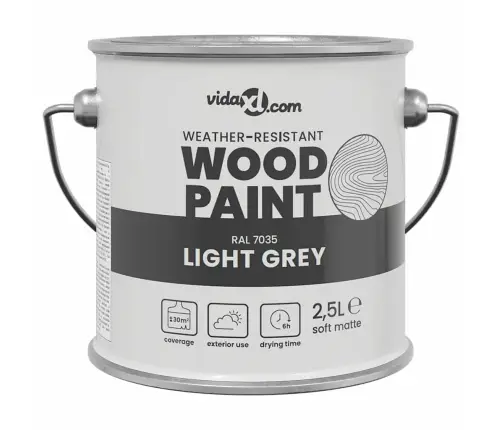 Medienos Dažai Pilka 16,5 X 16,5 X 16 Cm Sienos Spausdinimas