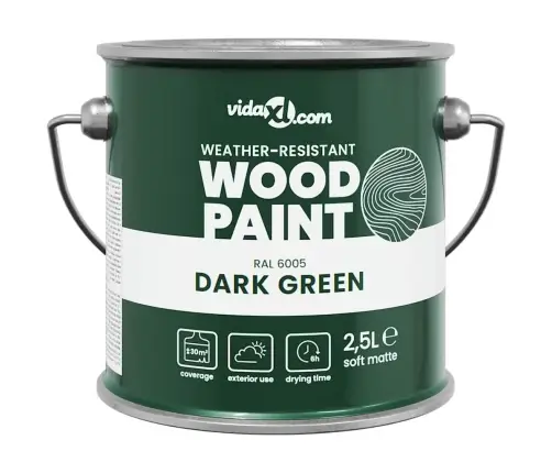 Koka Krāsa Zaļa 2.5 L Vidaxl