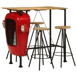 5-Daļīgs Bāra Mēbeļu Komplekts, Mango Masīvkoks Vidaxl