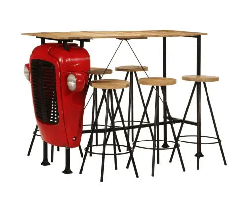 7-Daļīgs Bāra Mēbeļu Komplekts, Mango Masīvkoks Vidaxl