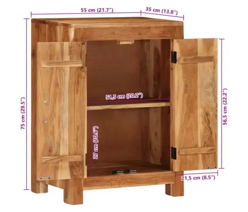 Puhvetkapp, 55 X 35 X 75 cm Akaatsiapuit