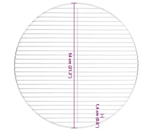 Bbq Grotelės, Skersmuo 54cm Nerūdijantis Plienas, Apvalios