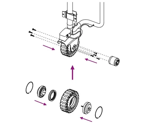 Atraminis Ratukas Priekabai, 19,5X10cm Aliuminis Ir Guma