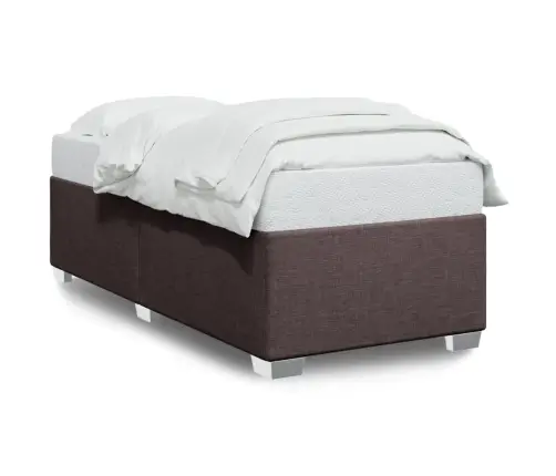 Gultas Rāmis Bez Matrača, Tumši Brūns, 80X200 Cm, Audums Vidaxl