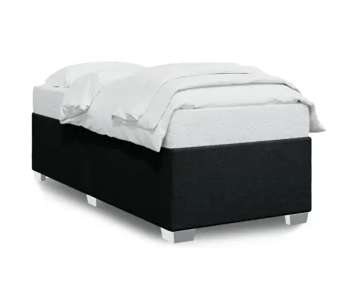 Gultas Rāmis Bez Matrača, Melns, 90X190Cm Audums Vidaxl