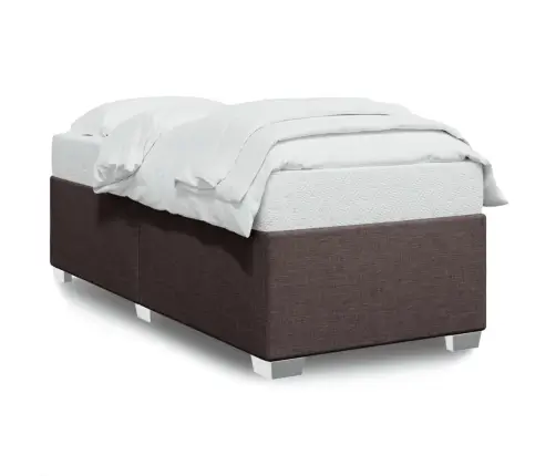 Gultas Rāmis Bez Matrača, Tumši Brūns, 90X190 Cm, Audums Vidaxl