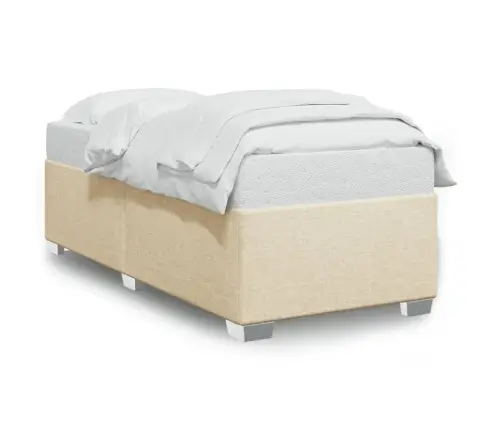 Gultas Rāmis Bez Matrača, Krēma, 90X190Cm Audums Vidaxl