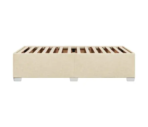 Gultas Rāmis Bez Matrača, Krēma, 90X190Cm Audums Vidaxl