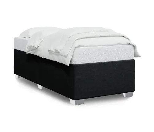 Gultas Rāmis Bez Matrača, Melns, 90X200Cm Audums Vidaxl