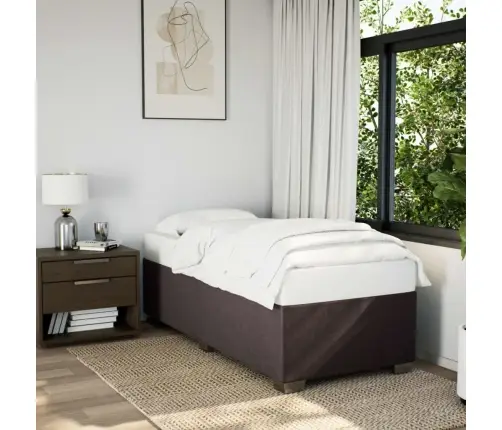 Gultas Rāmis Bez Matrača, Tumši Brūns, 90X200 Cm, Audums Vidaxl