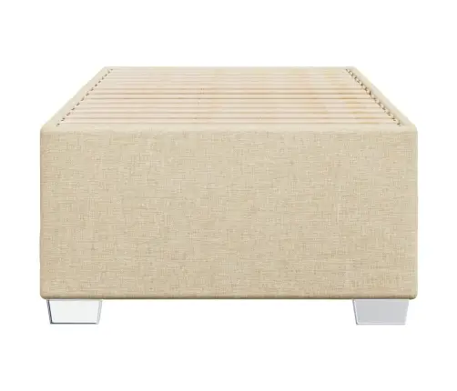 Gultas Rāmis Bez Matrača, Krēma, 90X200Cm Audums Vidaxl