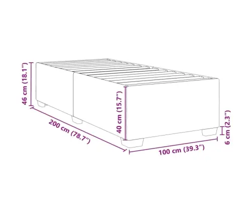 Lovos Rėmas Be Čiužinio, Šviesiai Pilkas, 100X200cm Audinys