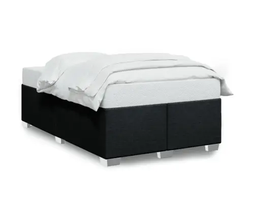 Gultas Rāmis Bez Matrača Melns 120X190 Cm Audums Vidaxl