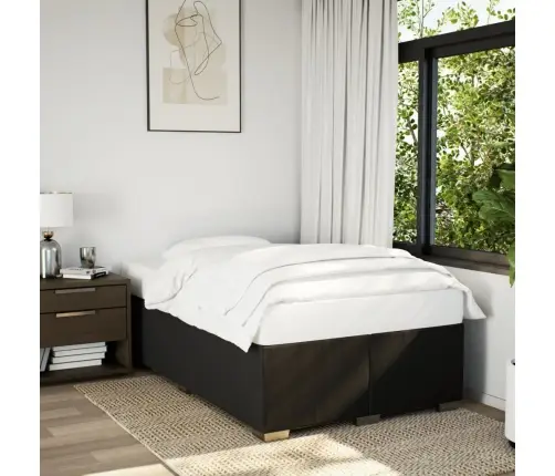 Gultas Rāmis Bez Matrača Melns 120X190 Cm Audums Vidaxl