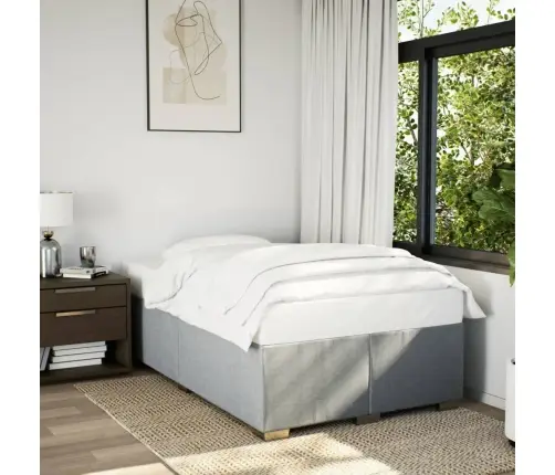 Gultas Rāmis Bez Matrača, Gaiši Pelēks, 120X200 Cm, Audums Vidaxl